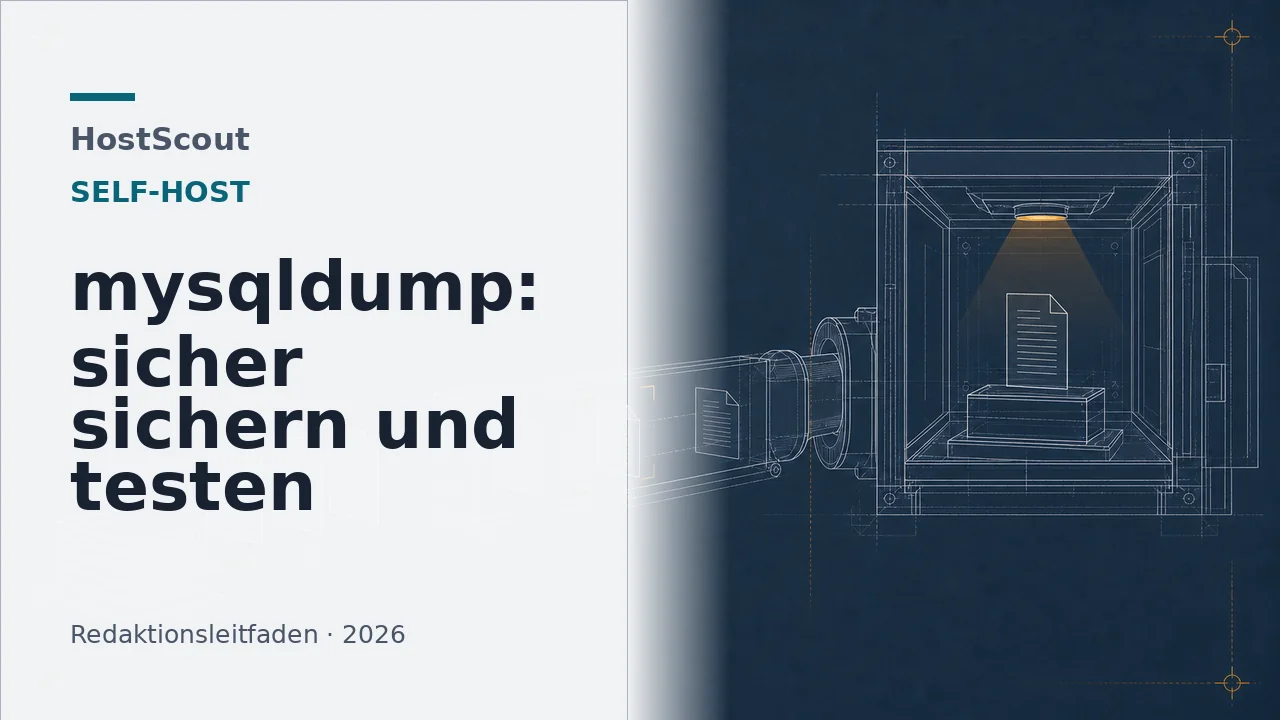 Technischer Prüfpfad für ein MySQL-Backup vom Export bis zum Testimport