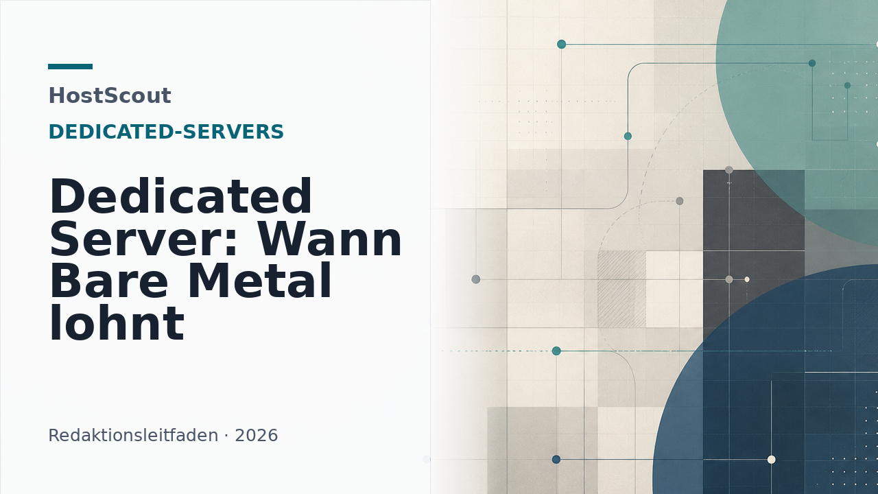 HostScout Titelgrafik zum Ratgeber, wann sich ein Dedicated Server gegen VPS und Managed Server rechnet