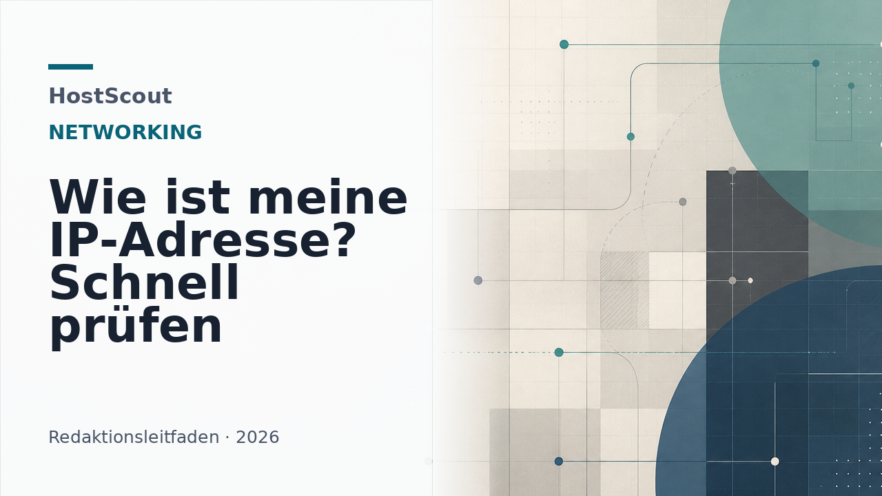 HostScout-Titelgrafik zur schnellen Prüfung der eigenen IP-Adresse