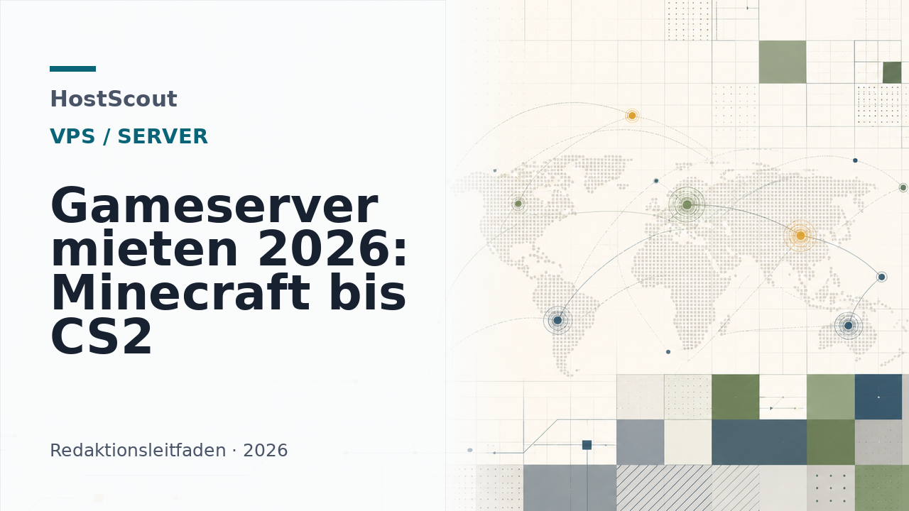 Abstrakte Latenzkarte für gemietete Gameserver und VPS-Standorte