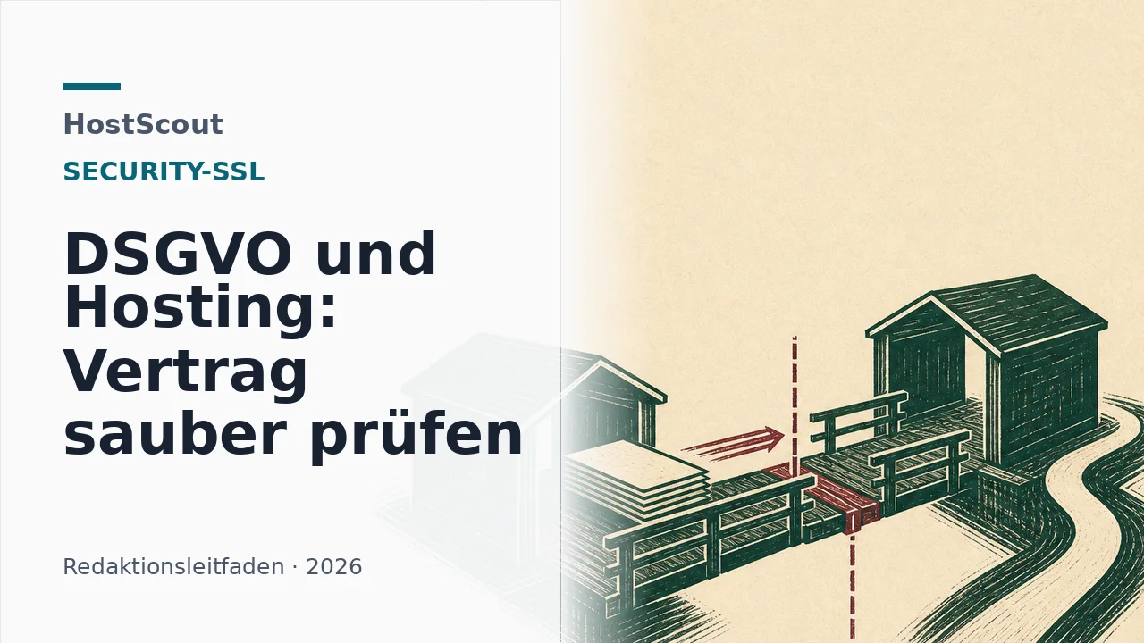 Linolschnitt einer dokumentierten Übergabe zwischen zwei Hosting-Bereichen
