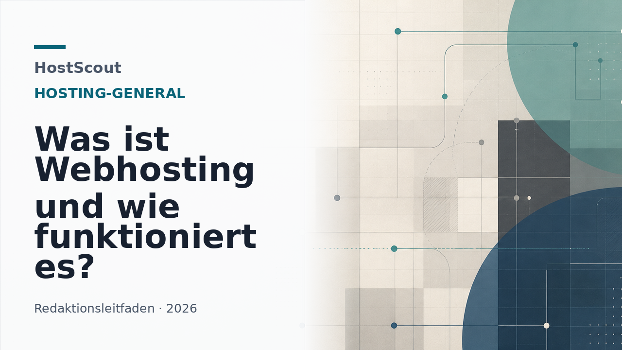 Abstrakte Serverstruktur als Titelbild zu Webhosting-Grundlagen