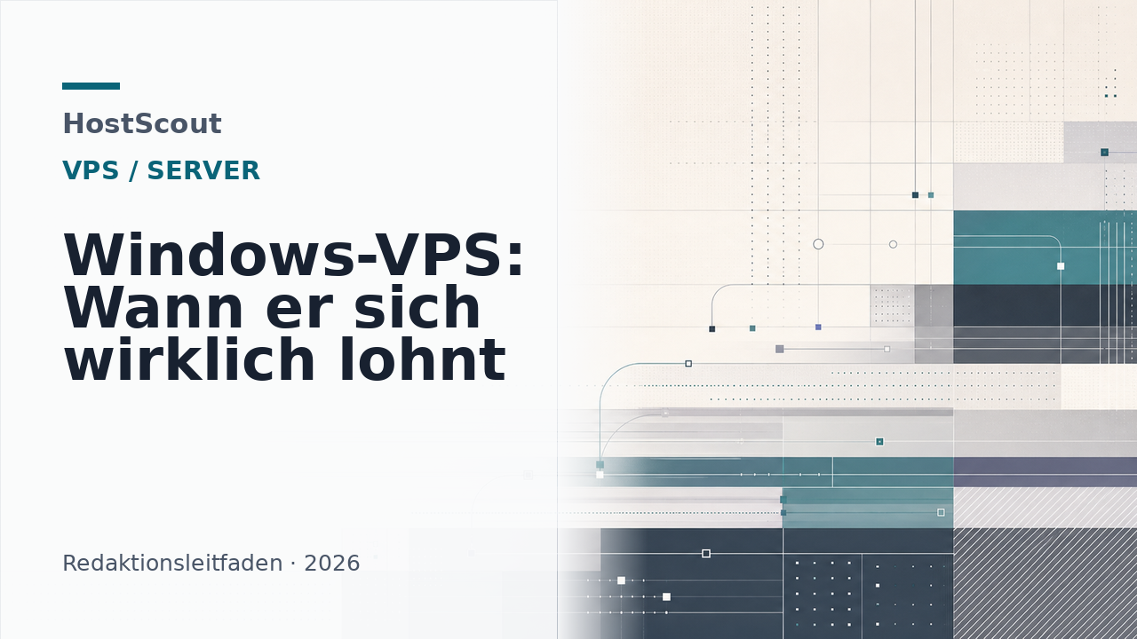 HostScout-Titelbild zu Windows-VPS, Lizenzkosten und typischen Einsätzen