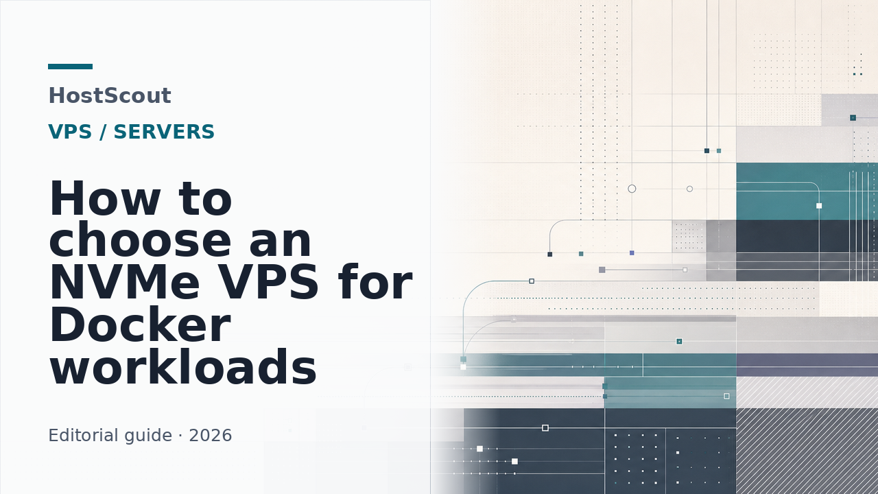Abstract storage and compute map for choosing an NVMe VPS for Docker workloads