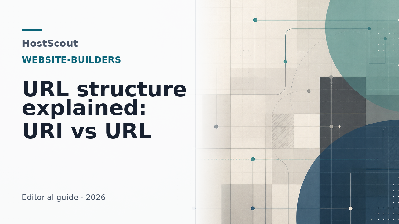 HostScout cover explaining URL structure with a clean web address layout