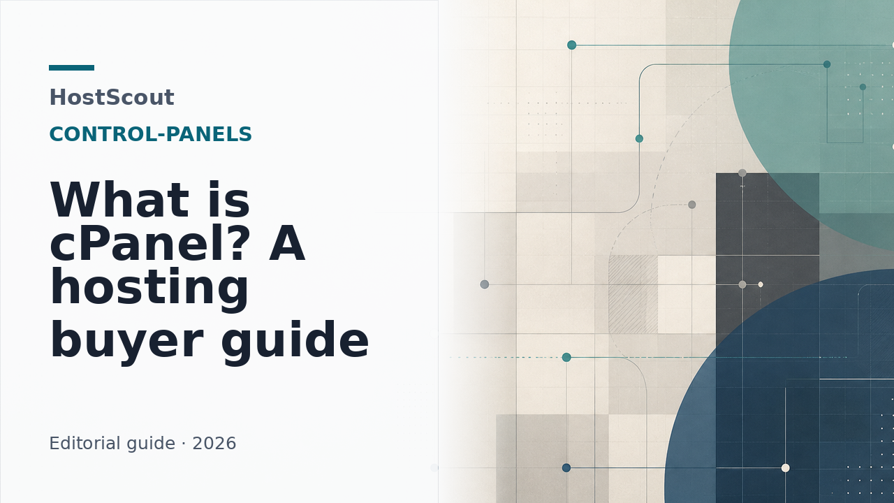 HostScout cover for a guide explaining cPanel hosting decisions