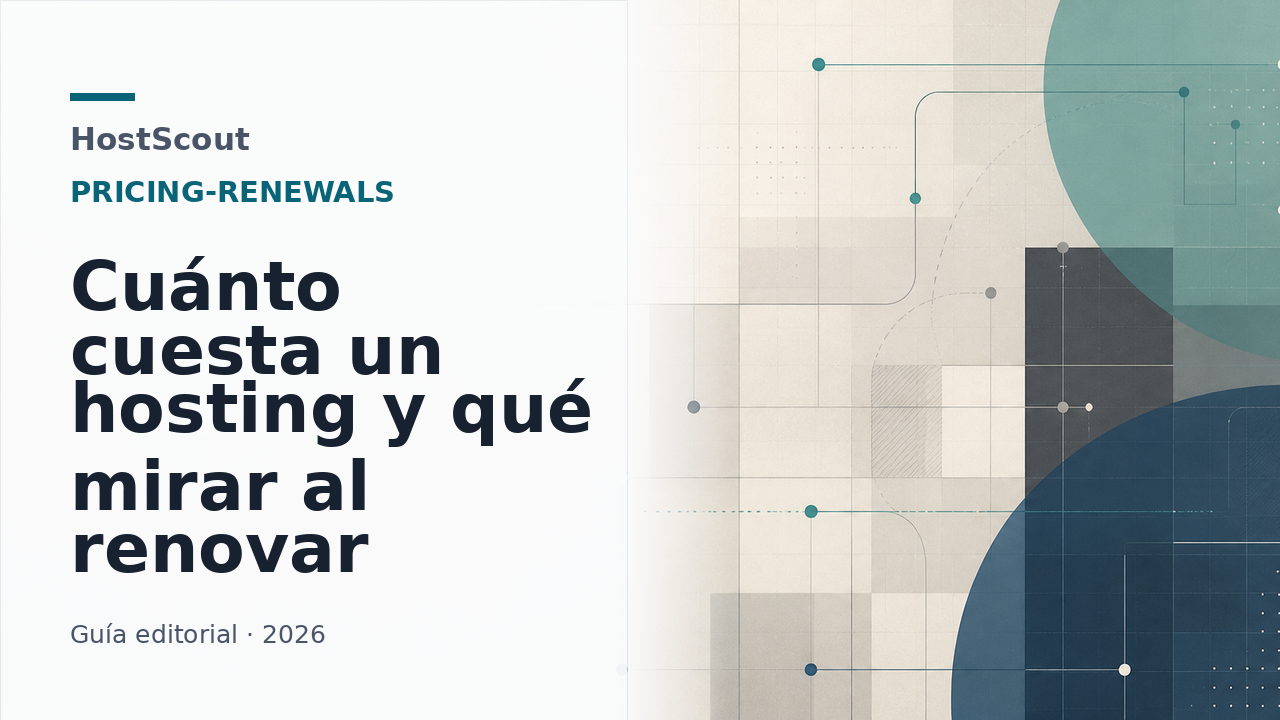 Portada de HostScout sobre el coste real de un hosting y la renovación