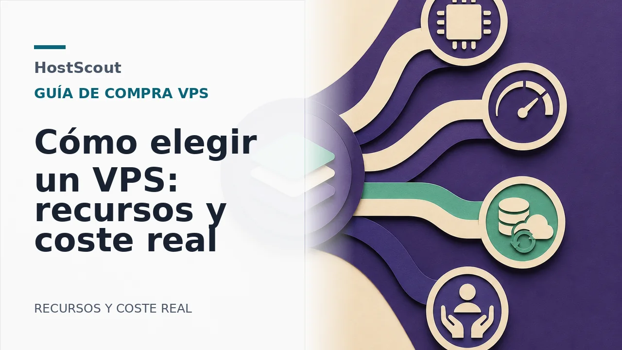 Rutas de decisión para comparar los recursos y el coste real de un VPS