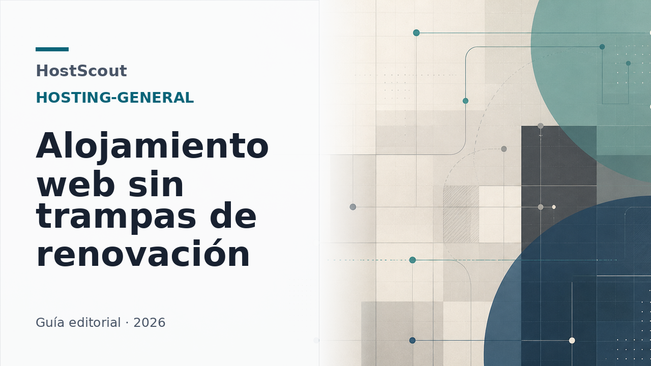 Portada de HostScout sobre cómo elegir alojamiento web sin caer en costes de renovación ocultos