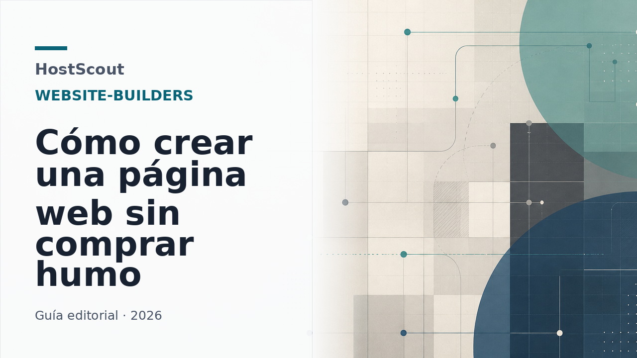 Portada editorial de HostScout sobre cómo crear una página web con dominio y alojamiento