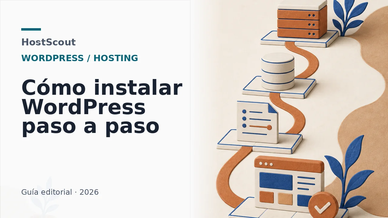 Portada de HostScout sobre la instalación segura de WordPress