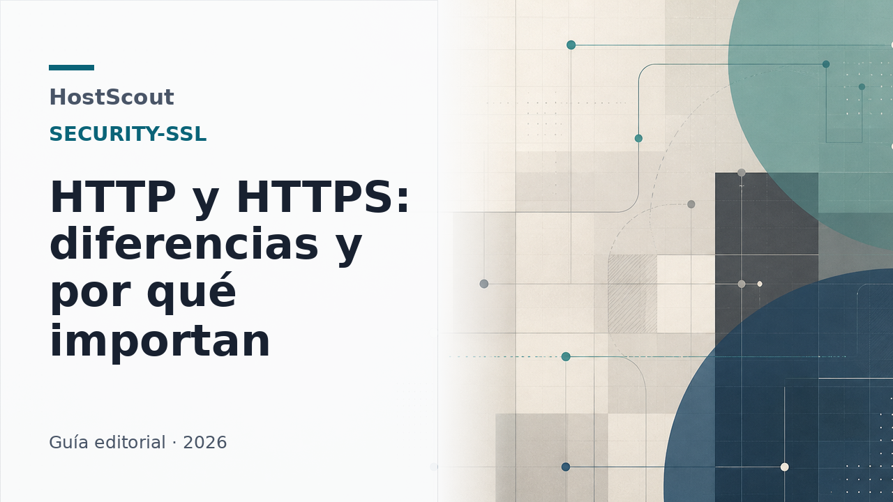 Portada de HostScout sobre HTTP y HTTPS, cifrado y confianza web