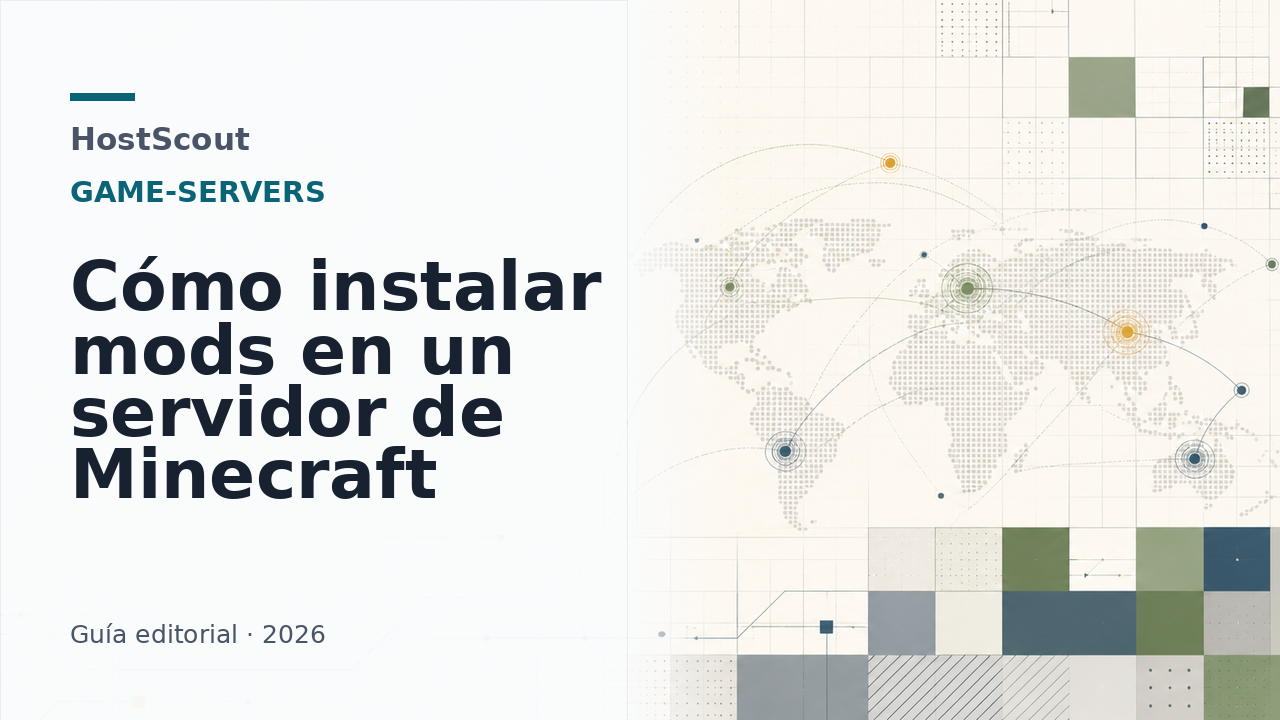 Portada de HostScout sobre instalación de mods en servidores de Minecraft