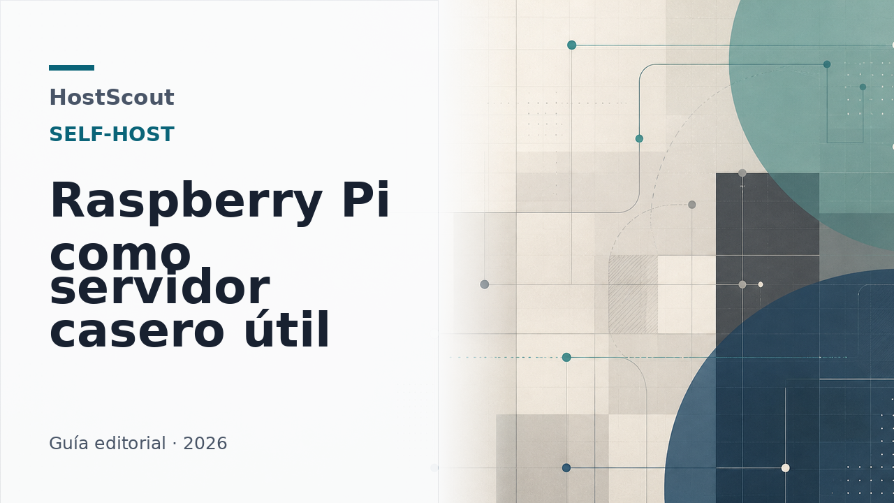 Portada de HostScout sobre Raspberry Pi como servidor casero