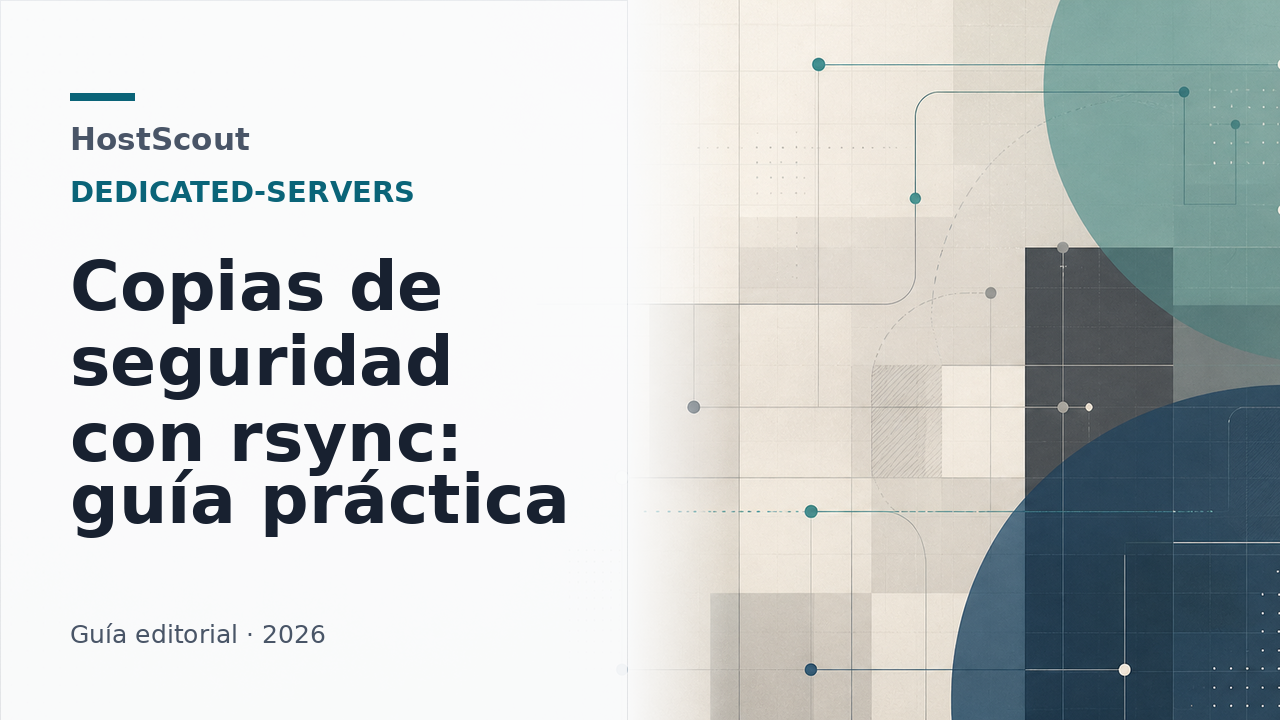 Portada de HostScout sobre copias de seguridad con rsync entre servidores