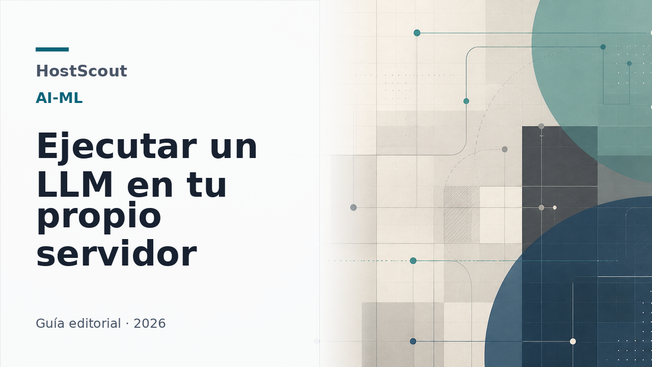 Cubierta editorial de HostScout sobre ejecutar un modelo de lenguaje en un servidor propio