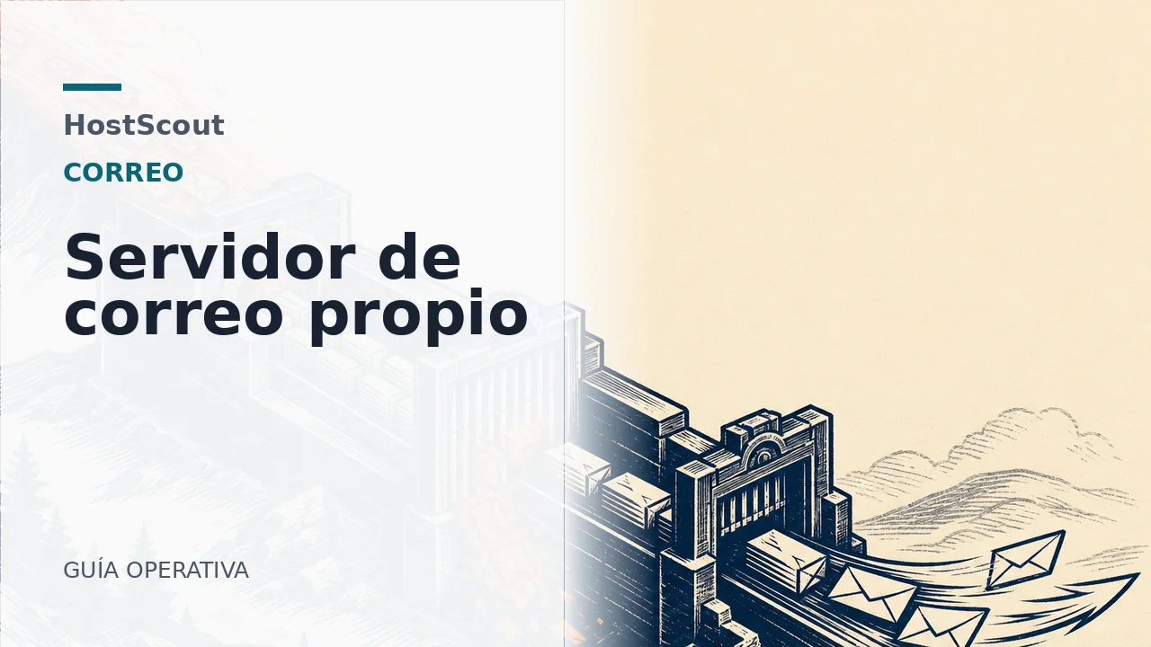 Estructura operativa de un servidor de correo con entrada, cola, filtro y salida controlada
