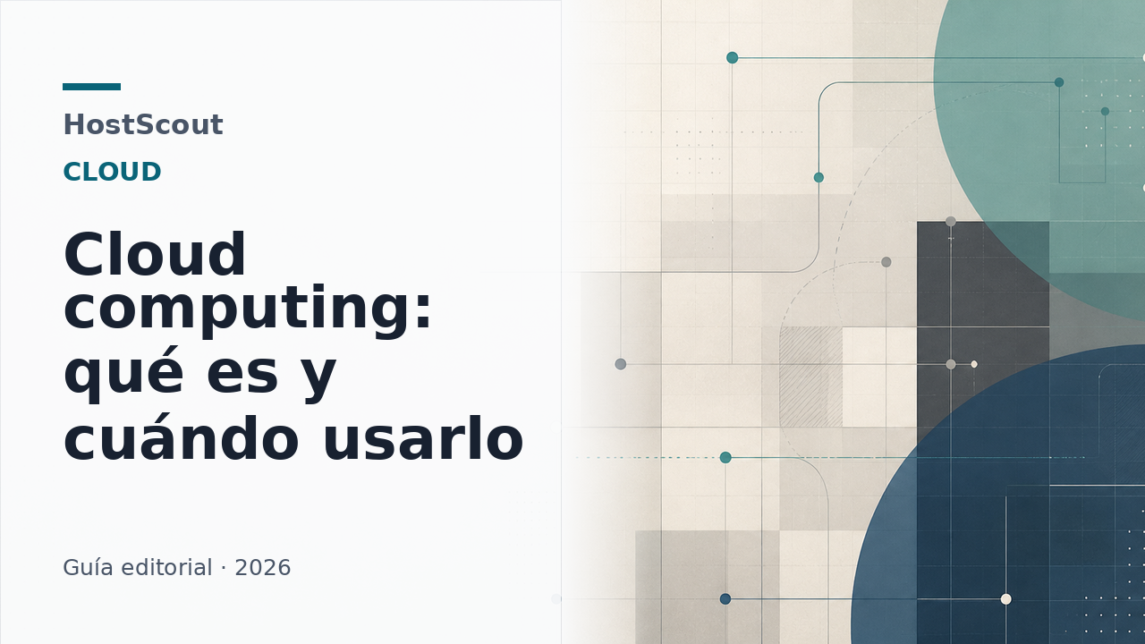 Portada de HostScout sobre cloud computing y hosting tradicional