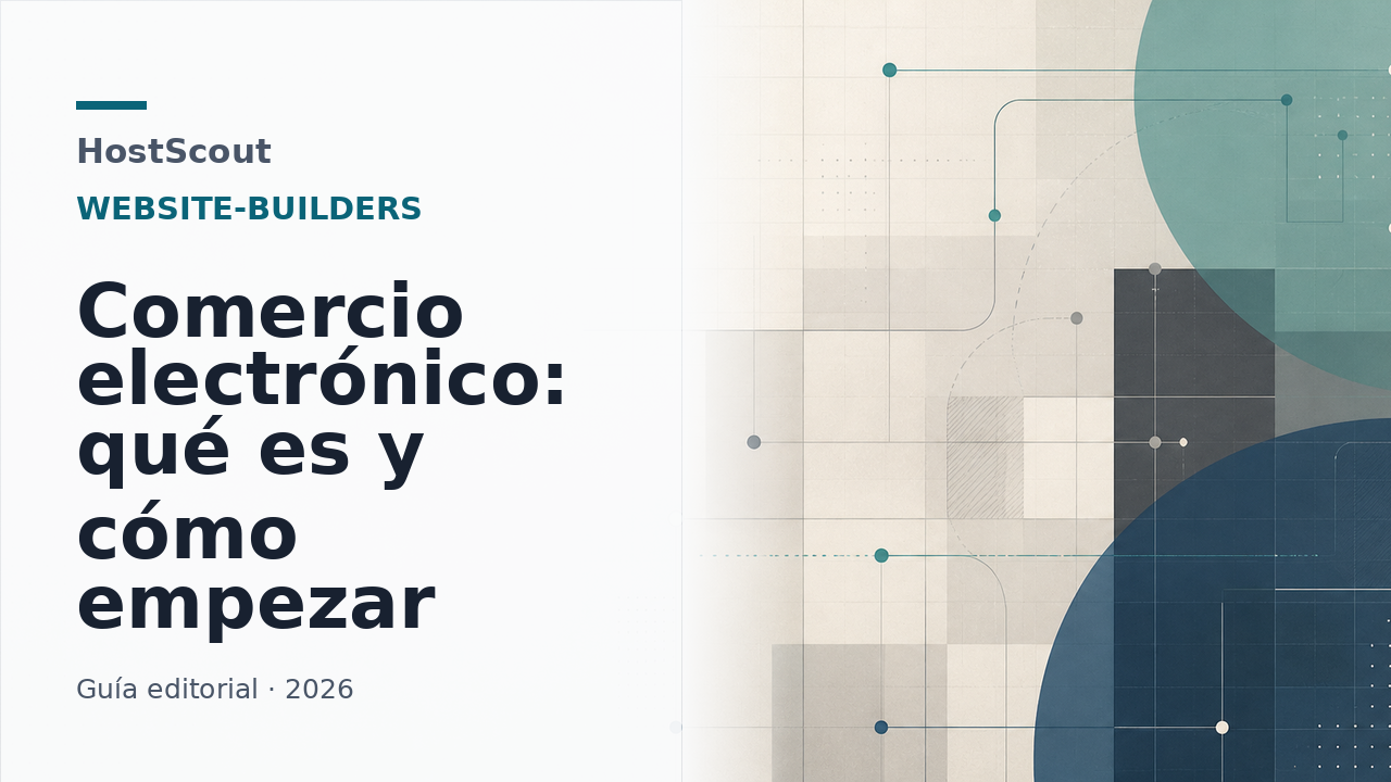 Portada de HostScout sobre comercio electrónico y primeros pasos para crear una tienda online
