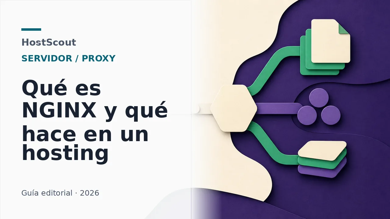 Diagrama editorial abstracto de una solicitud distribuida por NGINX