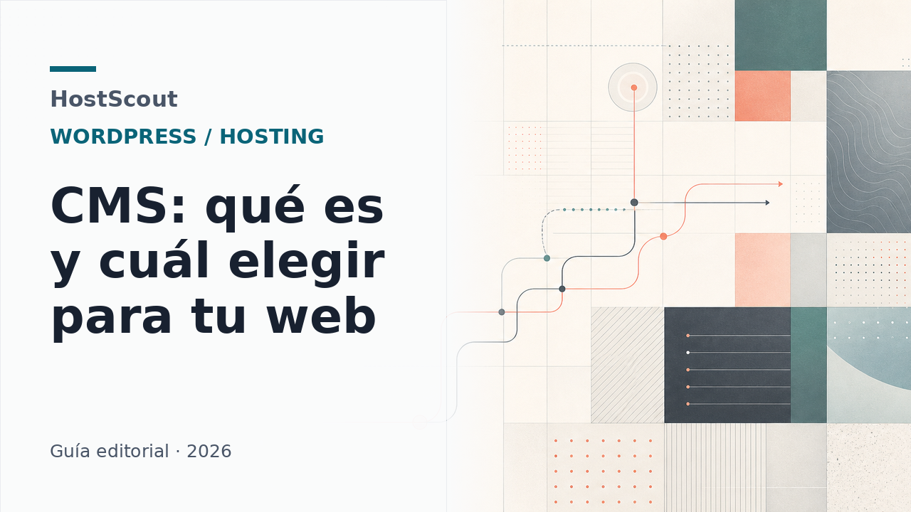 Portada de HostScout sobre cómo elegir un CMS para una web