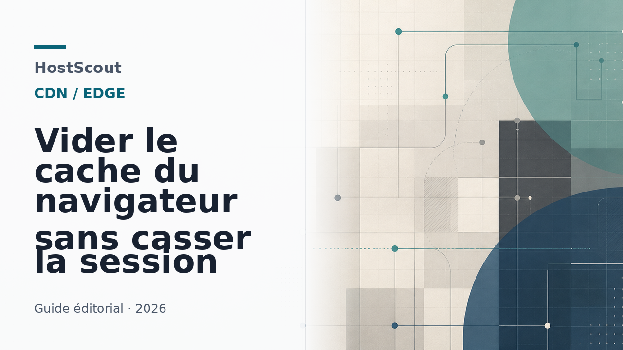 Guide HostScout pour vider le cache du navigateur sans perdre ses accès