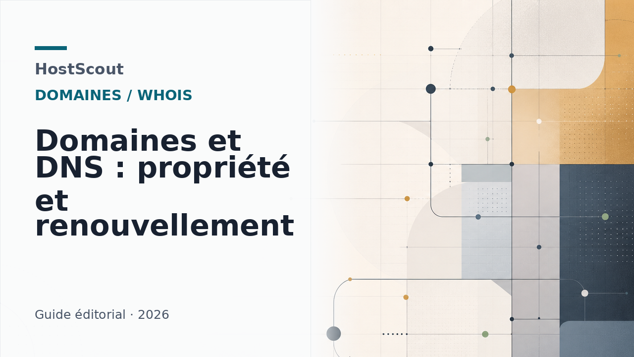 Illustration HostScout sur la gestion des domaines, du DNS et des renouvellements