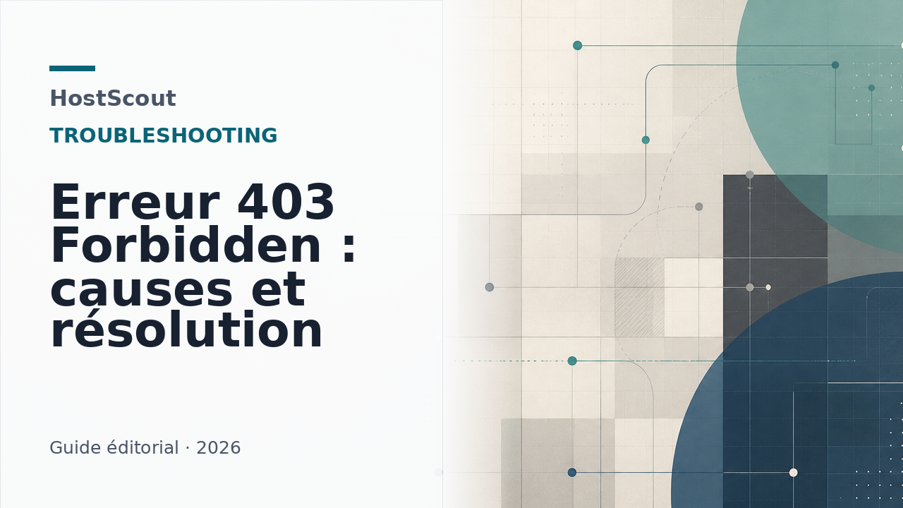 Illustration HostScout d’un accès web refusé et d’une vérification de configuration serveur
