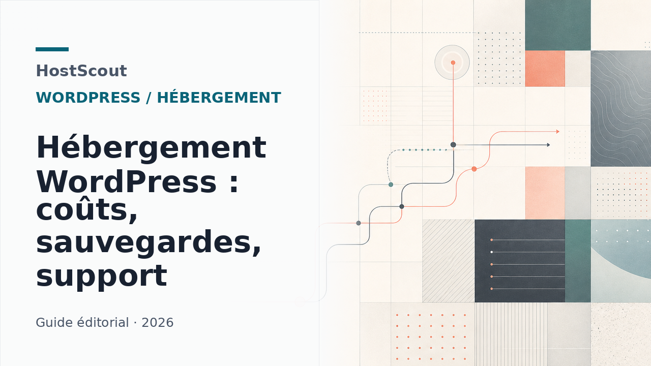 Grille de comparaison HostScout pour choisir un hébergement WordPress avec prix, sauvegardes et support.