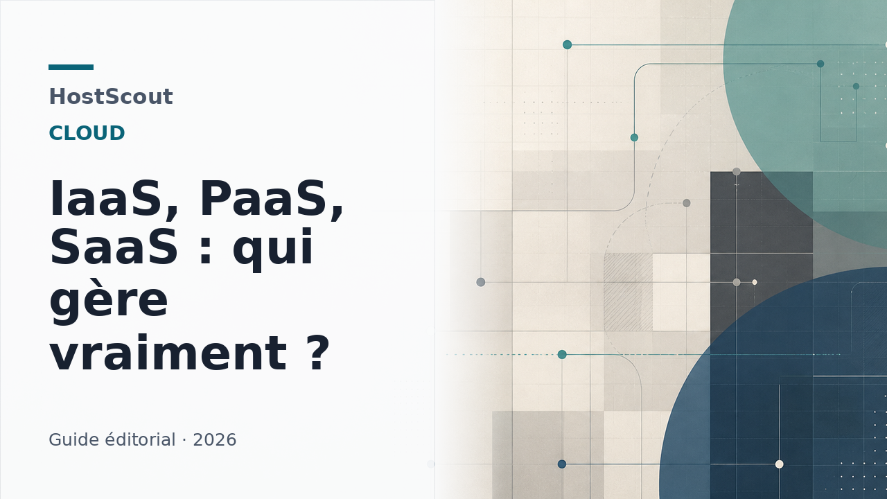 Comparatif HostScout des responsabilités entre IaaS, PaaS et SaaS
