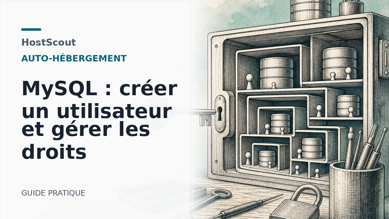 Établi de permissions représentant les portées serveur, base et table dans MySQL