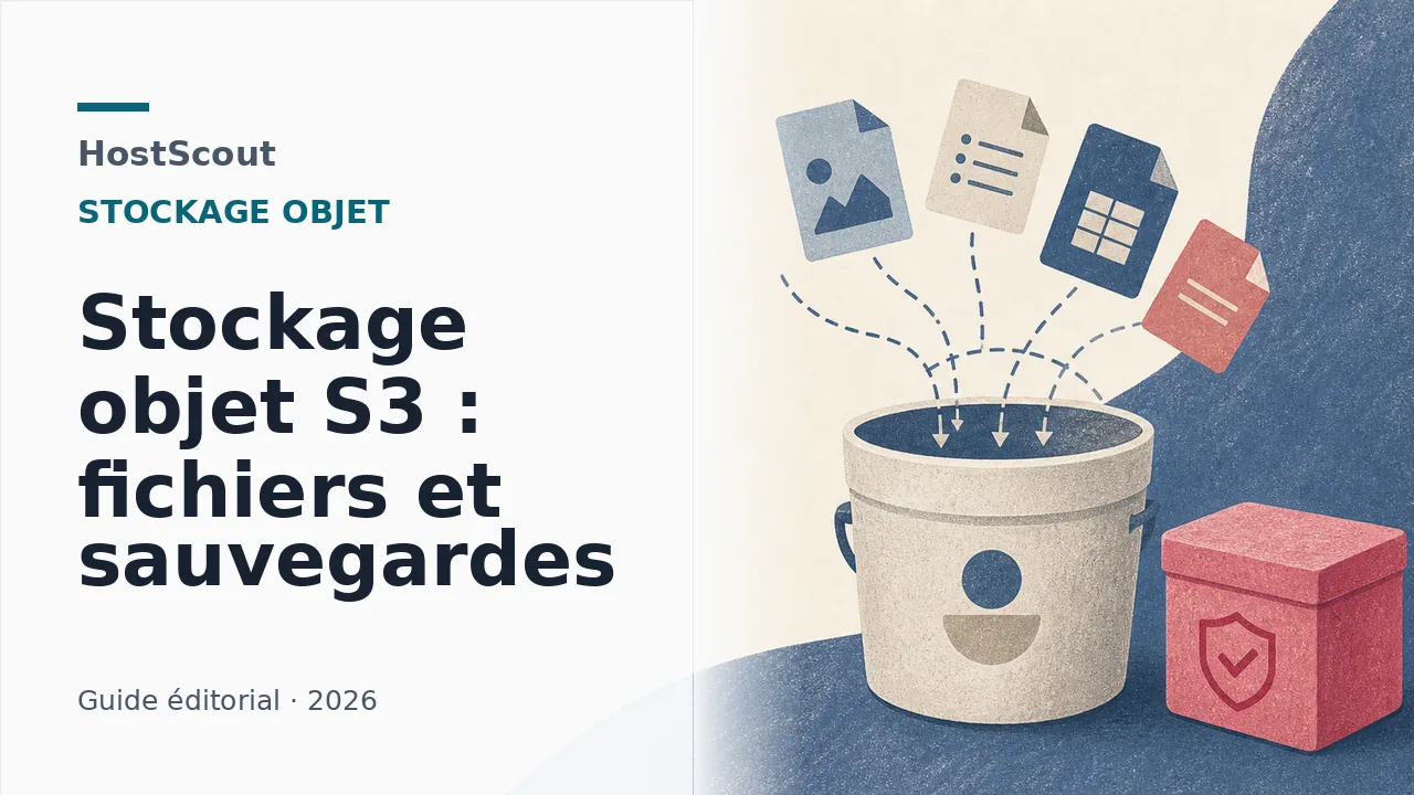 Illustration éditoriale de fichiers placés dans un stockage objet et d'une copie séparée