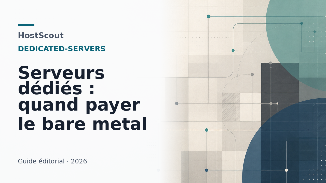 Illustration HostScout d'un serveur dédié et d'une facture mensuelle à vérifier avant achat