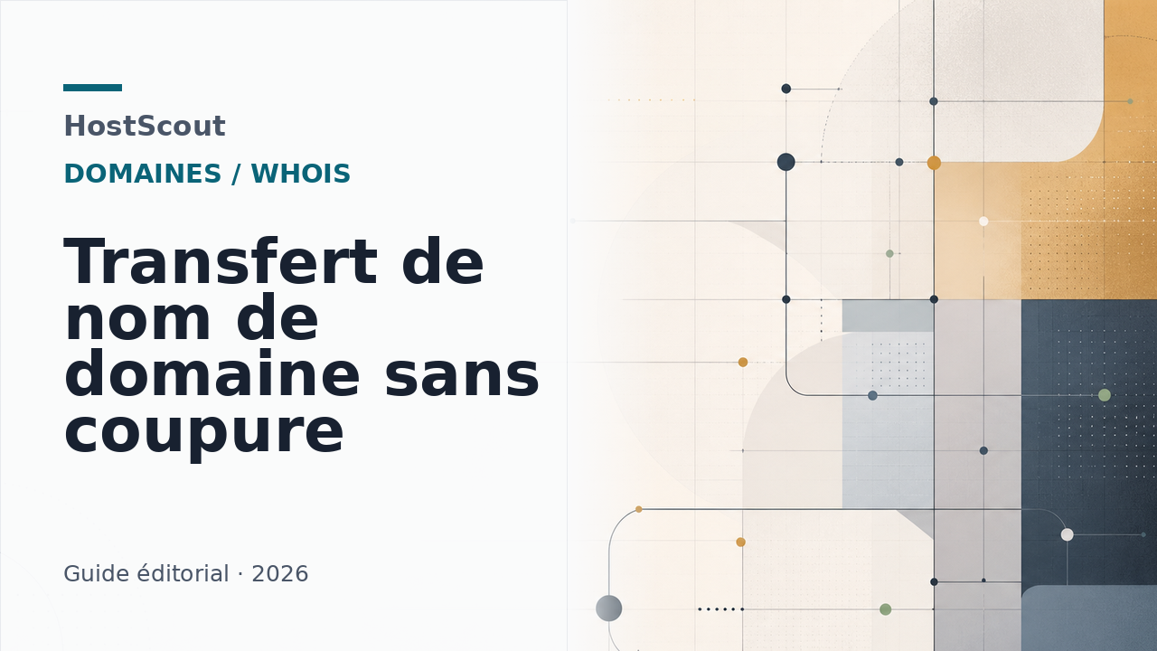 Illustration HostScout d'un transfert de nom de domaine préparé sans interruption de service