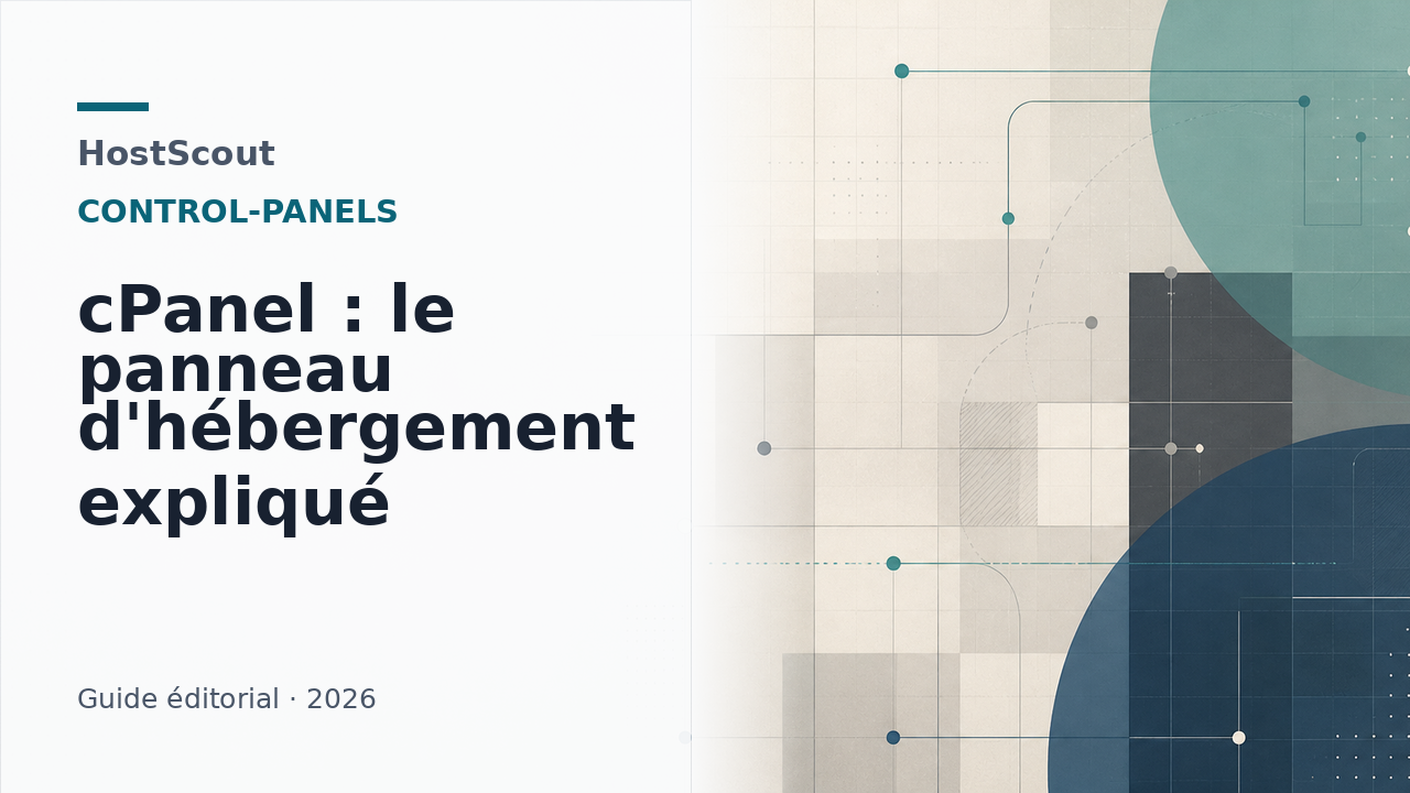 Illustration HostScout d'un panneau d'administration pour hébergement web