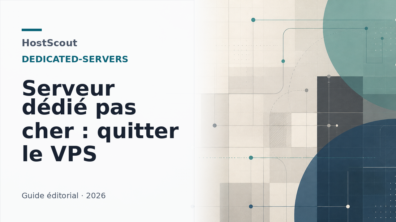 Illustration HostScout d’un serveur dédié et d’un VPS comparés pour une décision d’hébergement.
