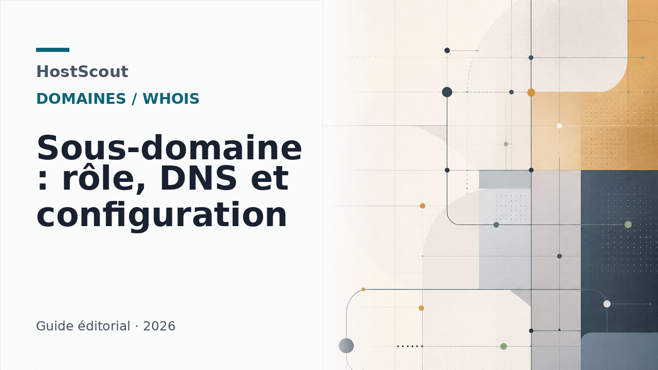 Illustration HostScout d’un domaine principal relié à plusieurs sous-domaines par des enregistrements DNS.