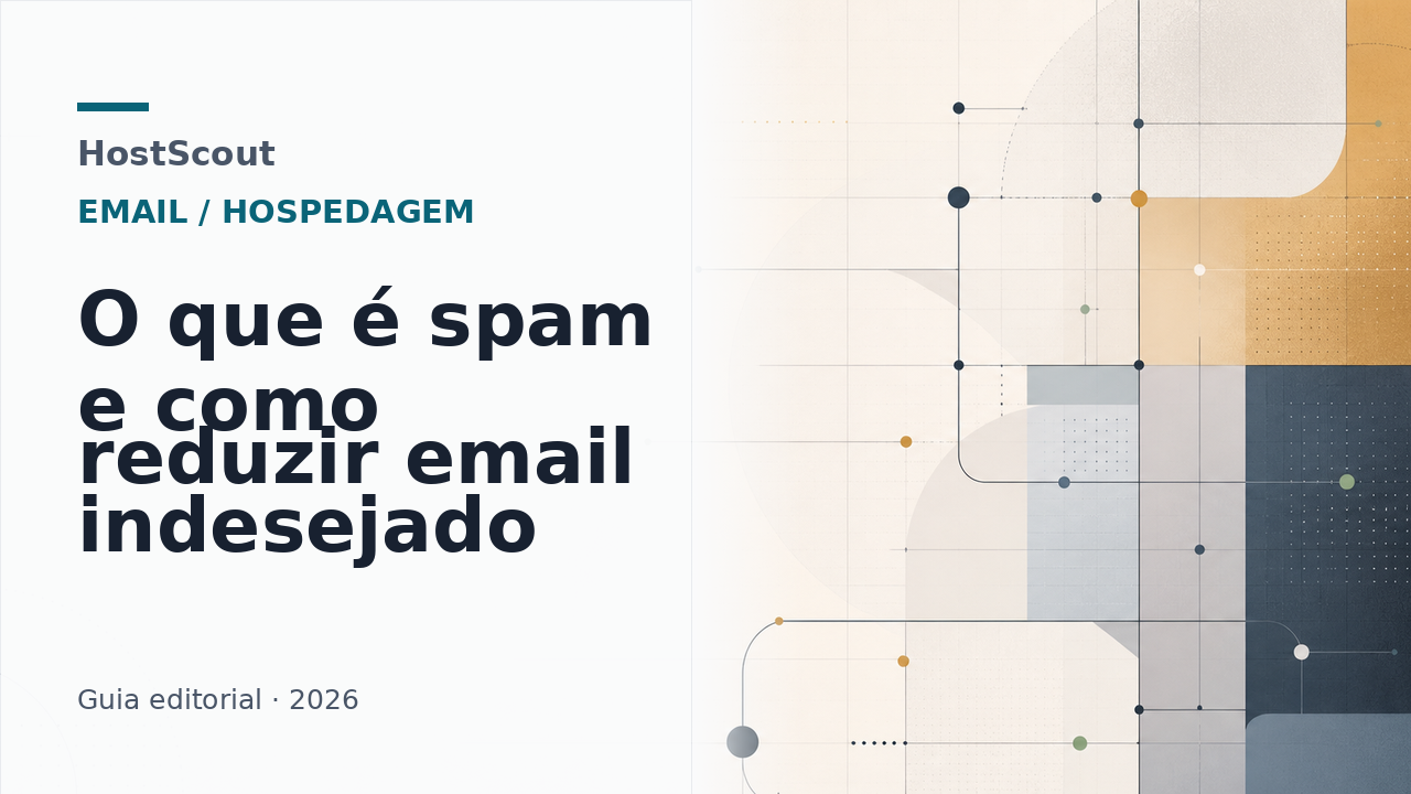 Capa do guia HostScout sobre spam e caixa de entrada mais limpa