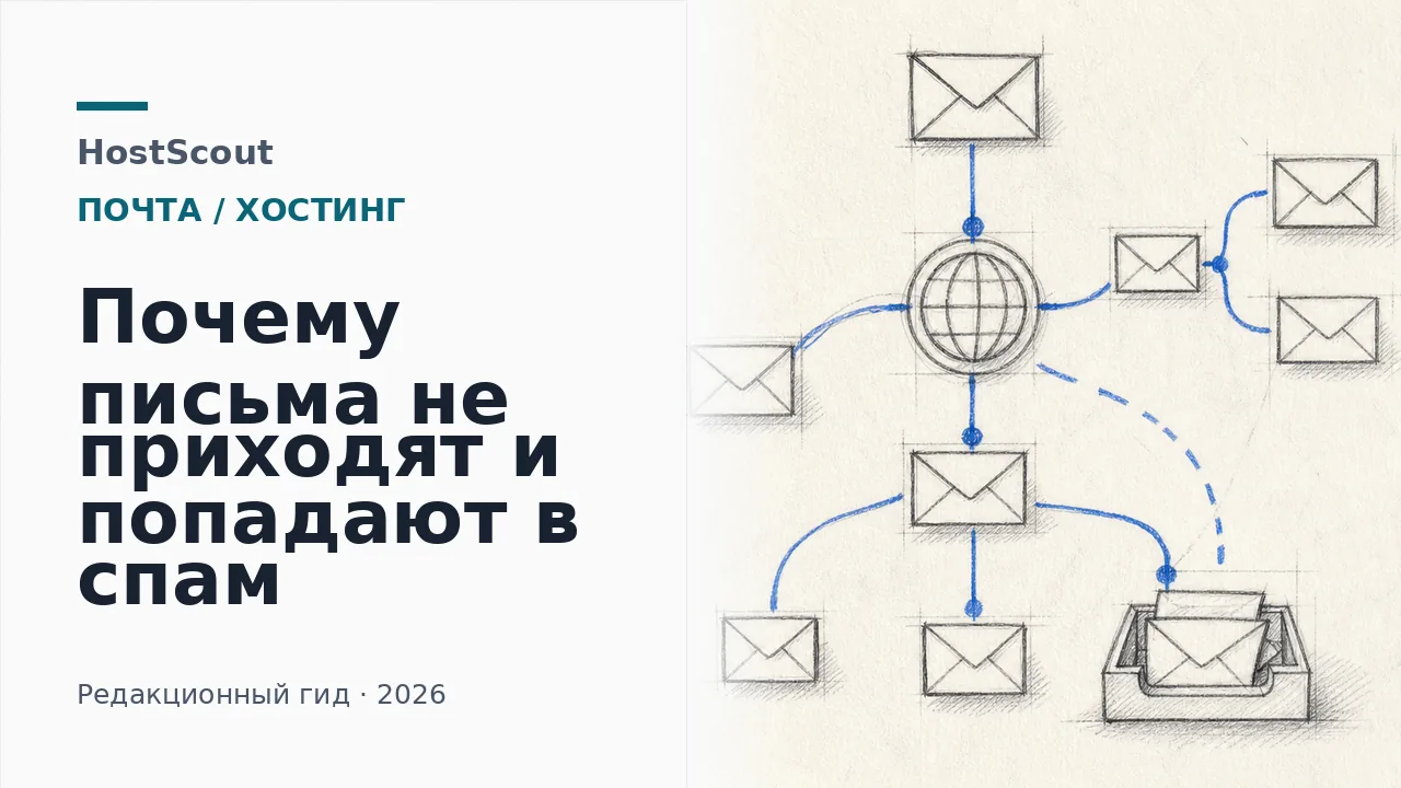 Диагностическая схема доставки почты в рабочем блокноте
