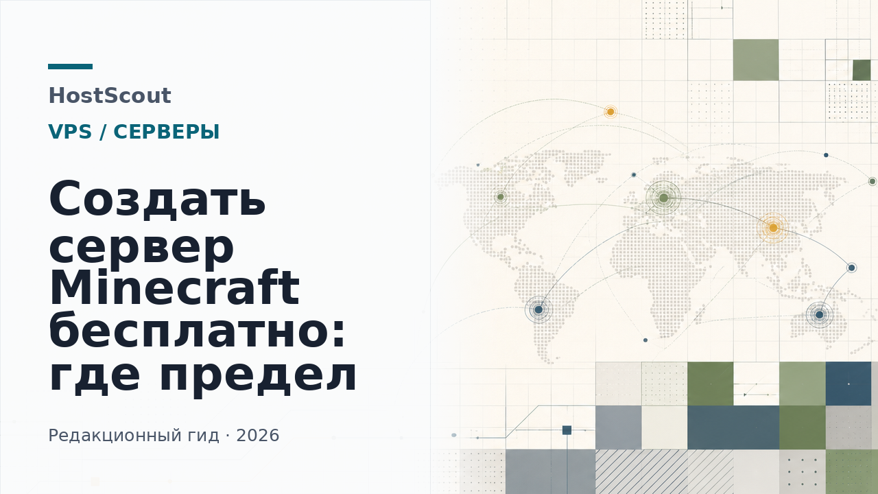 Схема выбора между бесплатным Minecraft-сервером и платным VPS