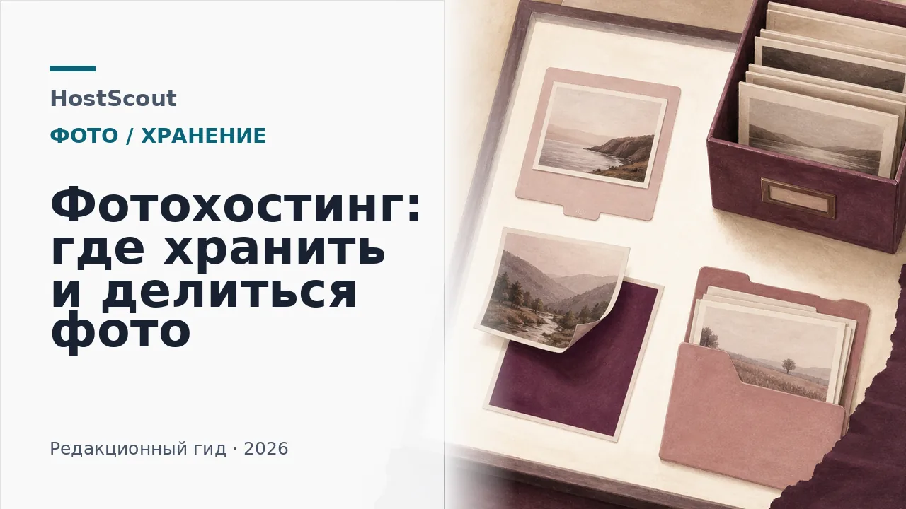 Редакционная иллюстрация трёх способов хранения и публикации фотографий