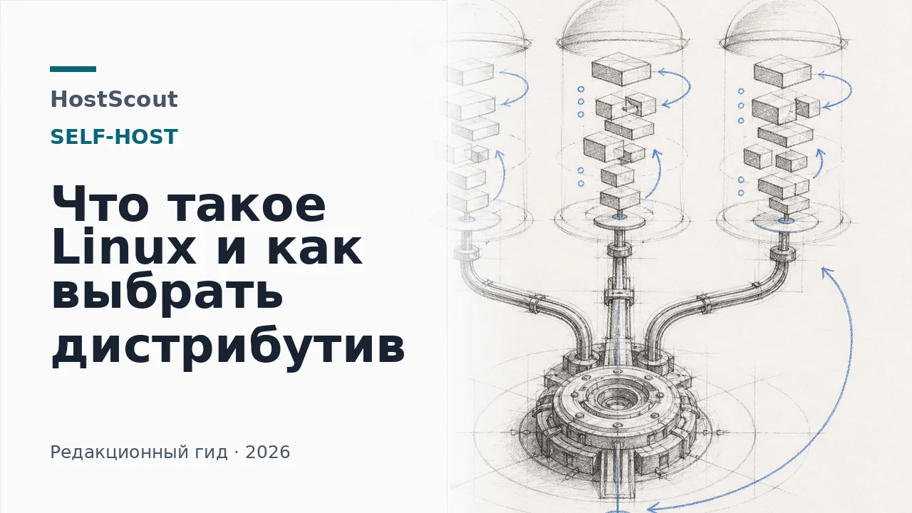 Схема ядра и нескольких вариантов Linux-дистрибутива